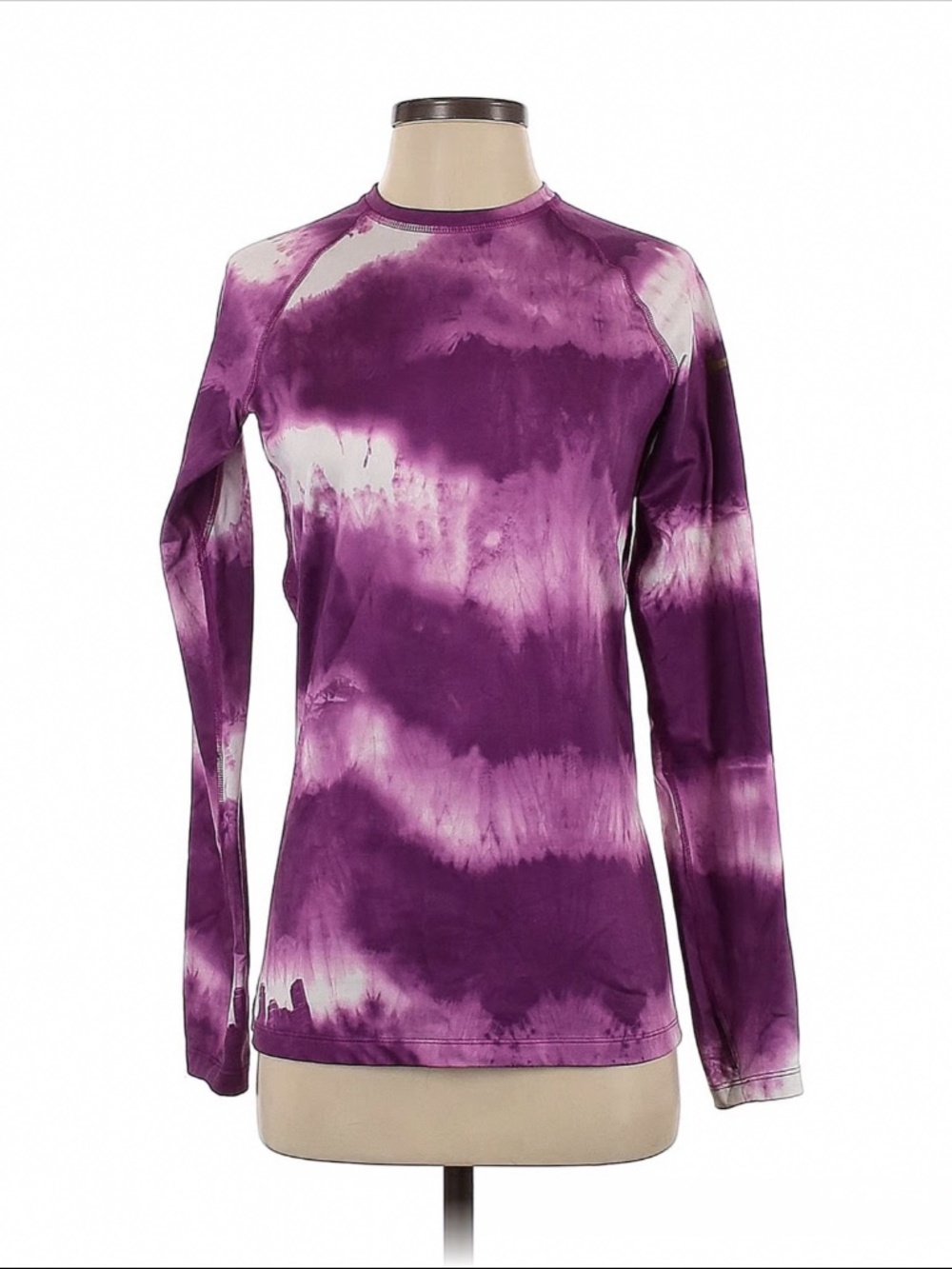 Nike Pro Combat Dri-Fit Fitted Long Sleeve T-Shirt Purple Tyedye  DETAILS: 88% p